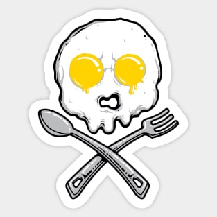 Skull Head Egg Sticker